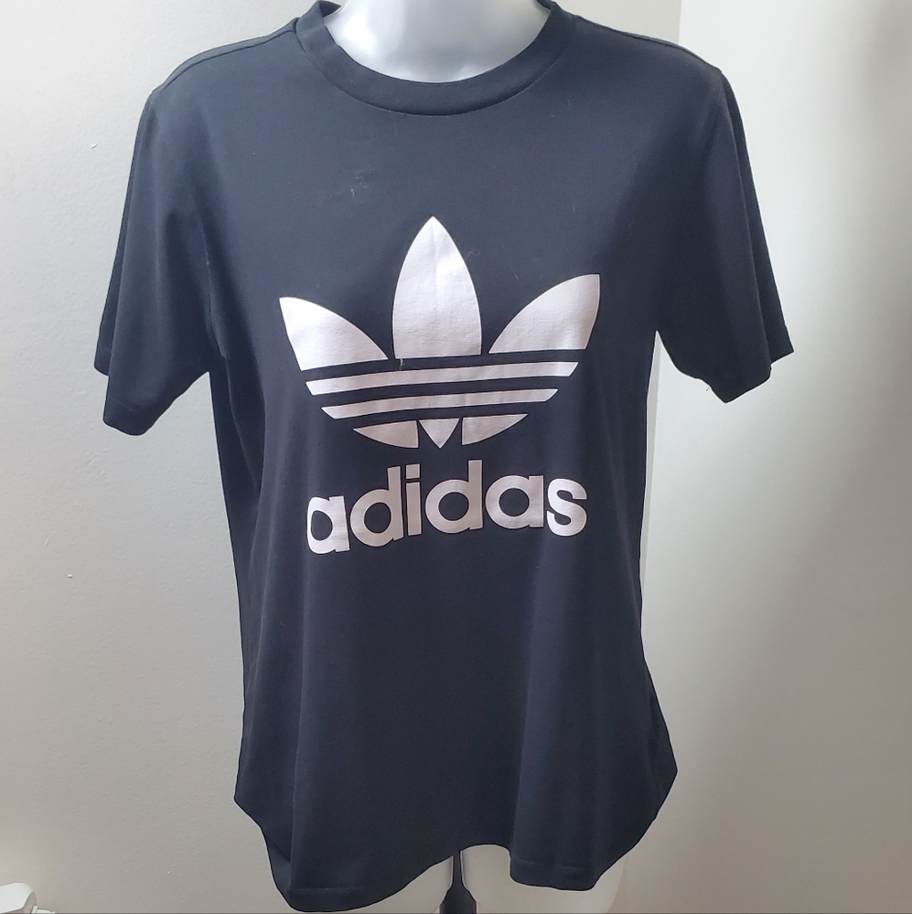 Adidas Black Shirt with White Logo